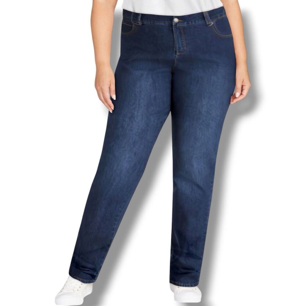 Gloria Vanderbilt Jeans Amanda Women 16 Short (27.5" Inseam) Dark Wash Stretch